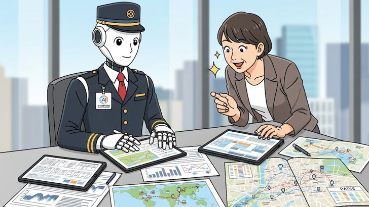 正しいプロンプトによって、ユーザーの理想通りの完璧なAI旅行計画を立てる有能なAIアシスタント