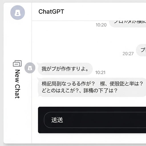 ChatGPTに「ブログ書いて」とだけ指示したスクリーンショット